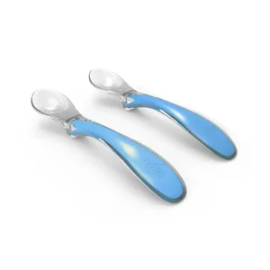 Дитяча ложечка Nuvita Easy Eating 6міс+, силіконова, 2шт, блакитний (NV8480Blue) UA