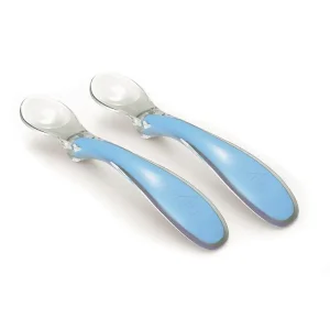 Дитяча ложечка Nuvita Easy Eating Cool 6міс+, силіконова, 2шт, блакитний (NV8480COOLBLUE) UA
