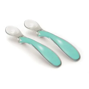 Дитяча ложечка Nuvita Easy Eating Cool 6міс+, силіконова, 2шт, зелений (NV8480COOLGREEN) UA