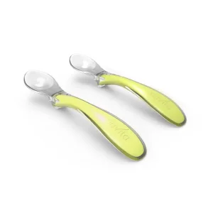 Дитяча ложечка Nuvita Easy Eating 6міс+, силіконова, 2шт, салатовий (NV8480Lime) UA