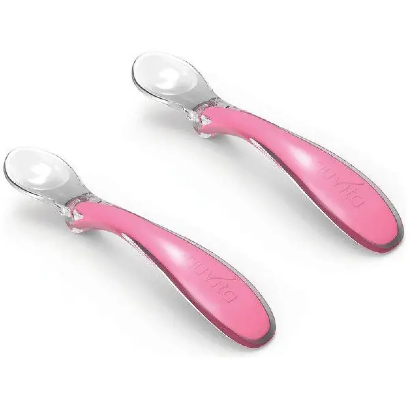 Дитяча ложечка Nuvita Easy Eating 6міс+, силіконова, 2шт, рожевий (NV8480Pink) UA