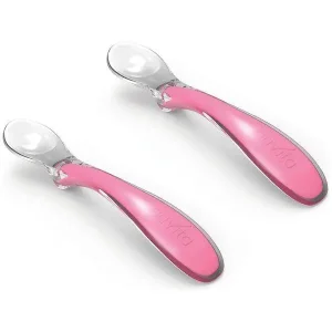 Дитяча ложечка Nuvita Easy Eating 6міс+, силіконова, 2шт, рожевий (NV8480Pink) UA