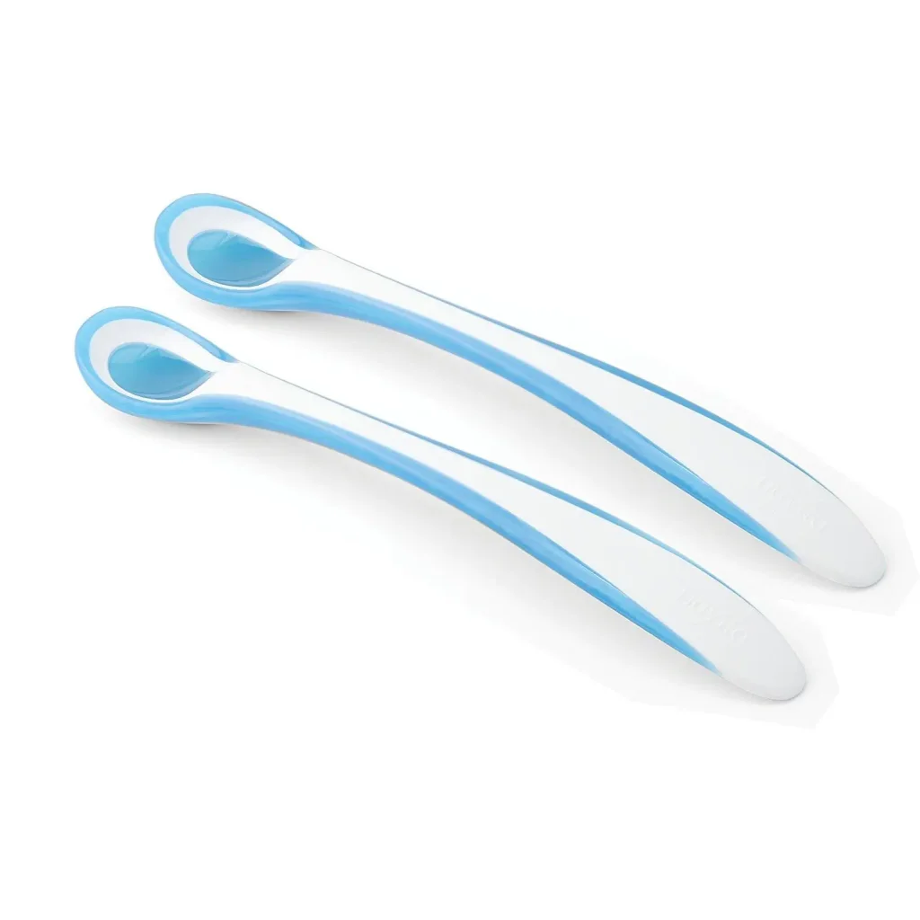 Дитяча ложечка Nuvita Easy Eating 6міс+, з термоіндикатором, 2шт, блакитний (NV8485Blue) UA