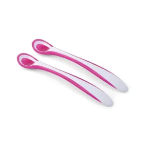 Дитяча ложечка Nuvita Easy Eating 6міс+, з термоіндикатором, 2шт, рожевий (NV8485Pink) UA