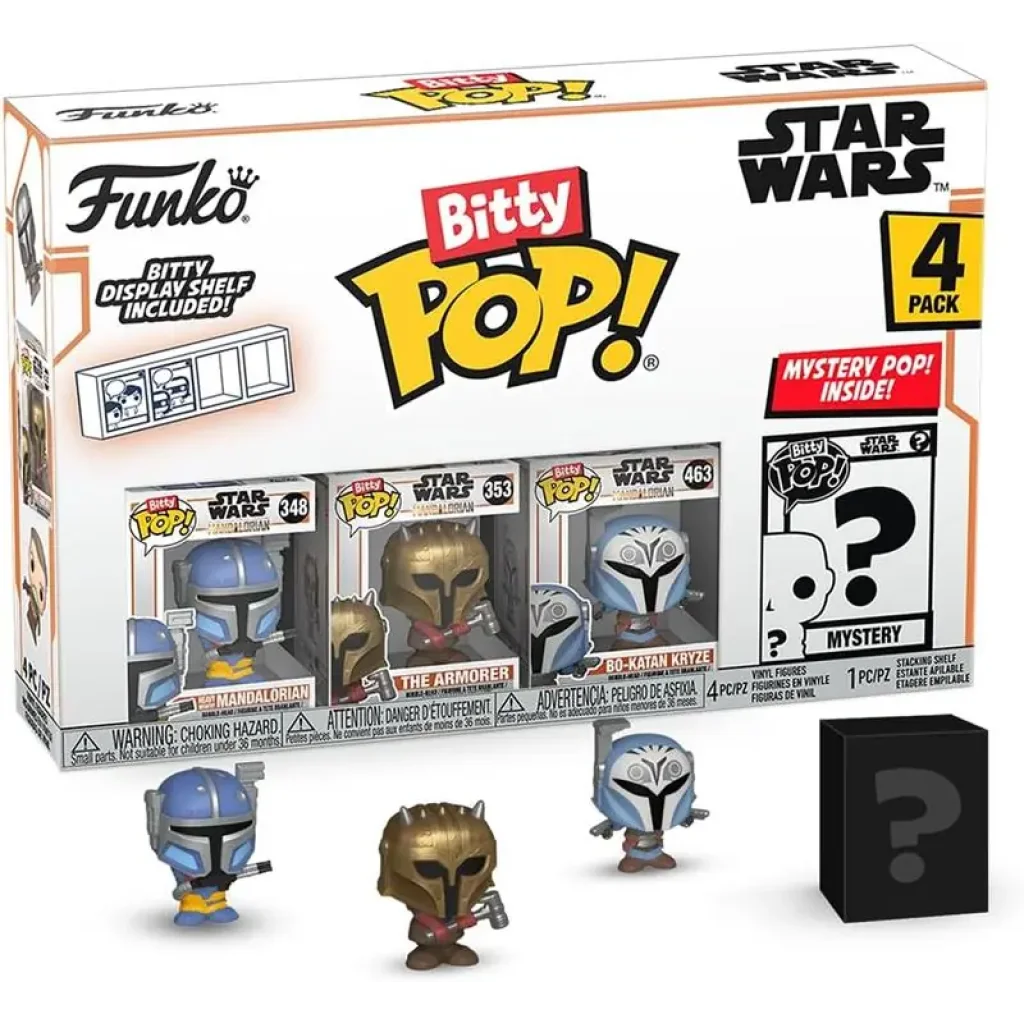 Набір подарунковий Funko POP (Bitty): Star Wars - Heavy Mandalorian 4pk (889698754514) UA