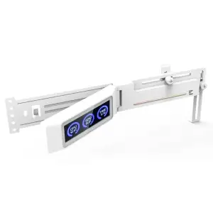 Тримач VGA з дисплеєм Zalman ZM-VS3 DS, 5V 3Pin ARGB, USB 9Pin ARGB, білий (ZM-VS3DSWHITE) UA