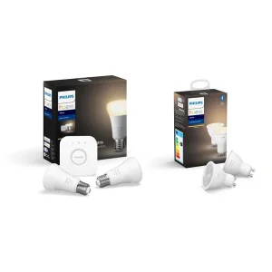 Набір Philips Hue (Bridge, лампа E27 White 2 шт, лампа GU10 White 2шт), BRIDGE+E27W2P+GU10W2P UA