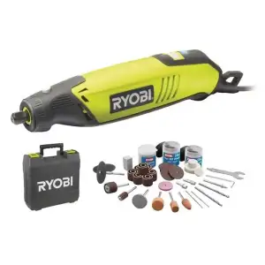 Шліфмашина шліфувально-гравірувальна Ryobi EHT150V 150Вт 10000-35000об/хв 115 приладь 0.6кг кейс (5133000754) UA