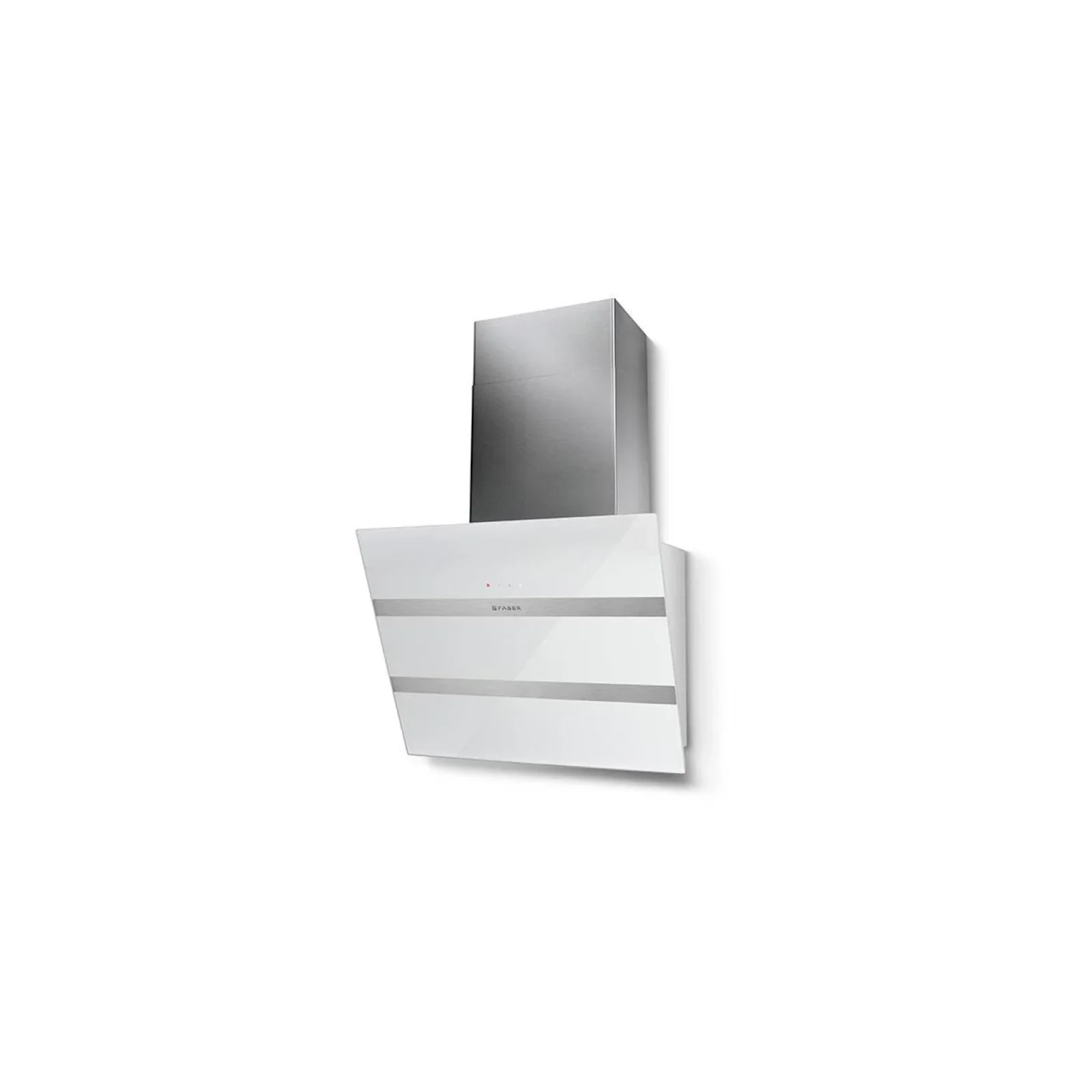 Витяжка Faber похила, 55см, 1219м3ч, Steelmax Ev8 Led Wh A55, білий+нерж, 330.0538.525 UA