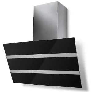 Витяжка Faber похила, 80см, 1219м3ч, Steelmax Ev8 Led Bk A80, чорний+нерж, 330.0538.526 UA