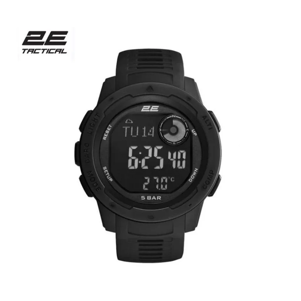 Тактичний годинник 2E Delta X Black з компасом та крокоміром, 2E-TCW10BK UA