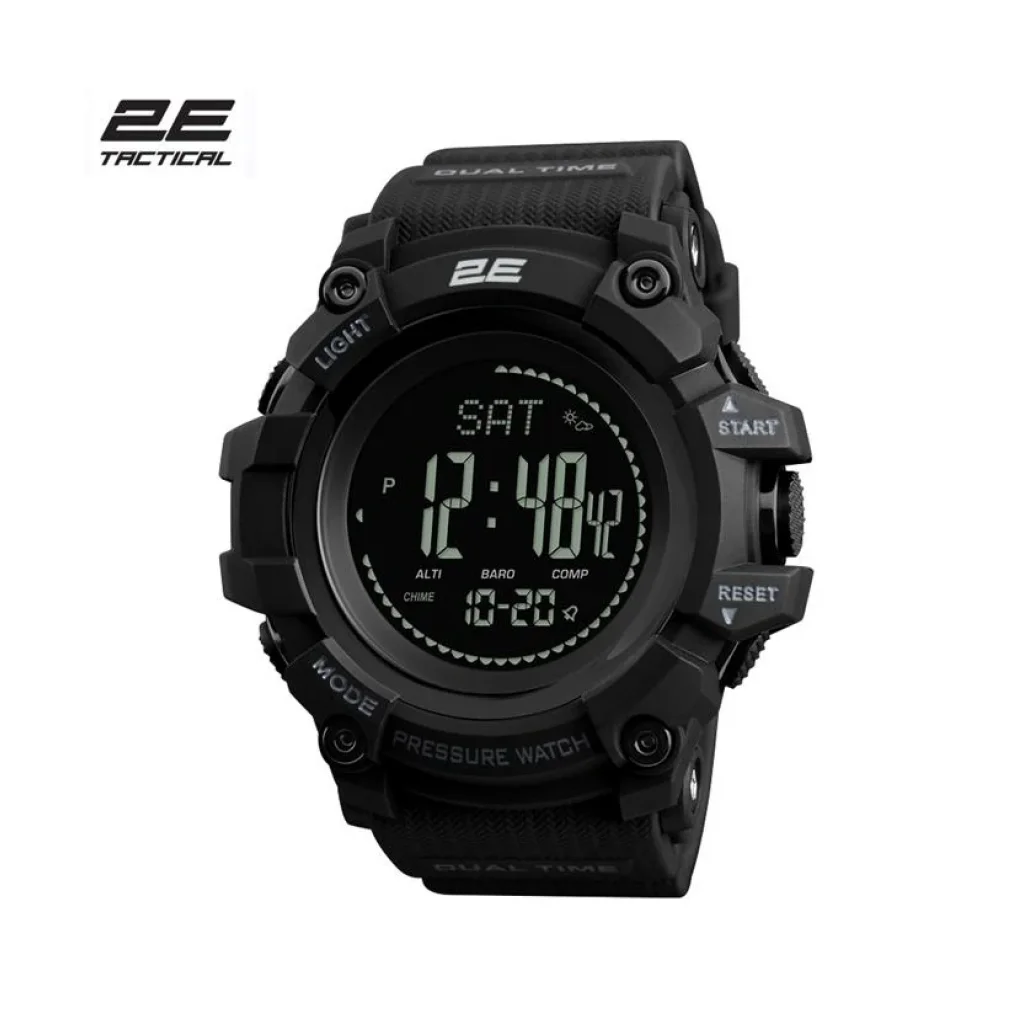 Тактичний годинник 2E Armor GT Black з компасом та крокоміром, 2E-TCW20BK UA