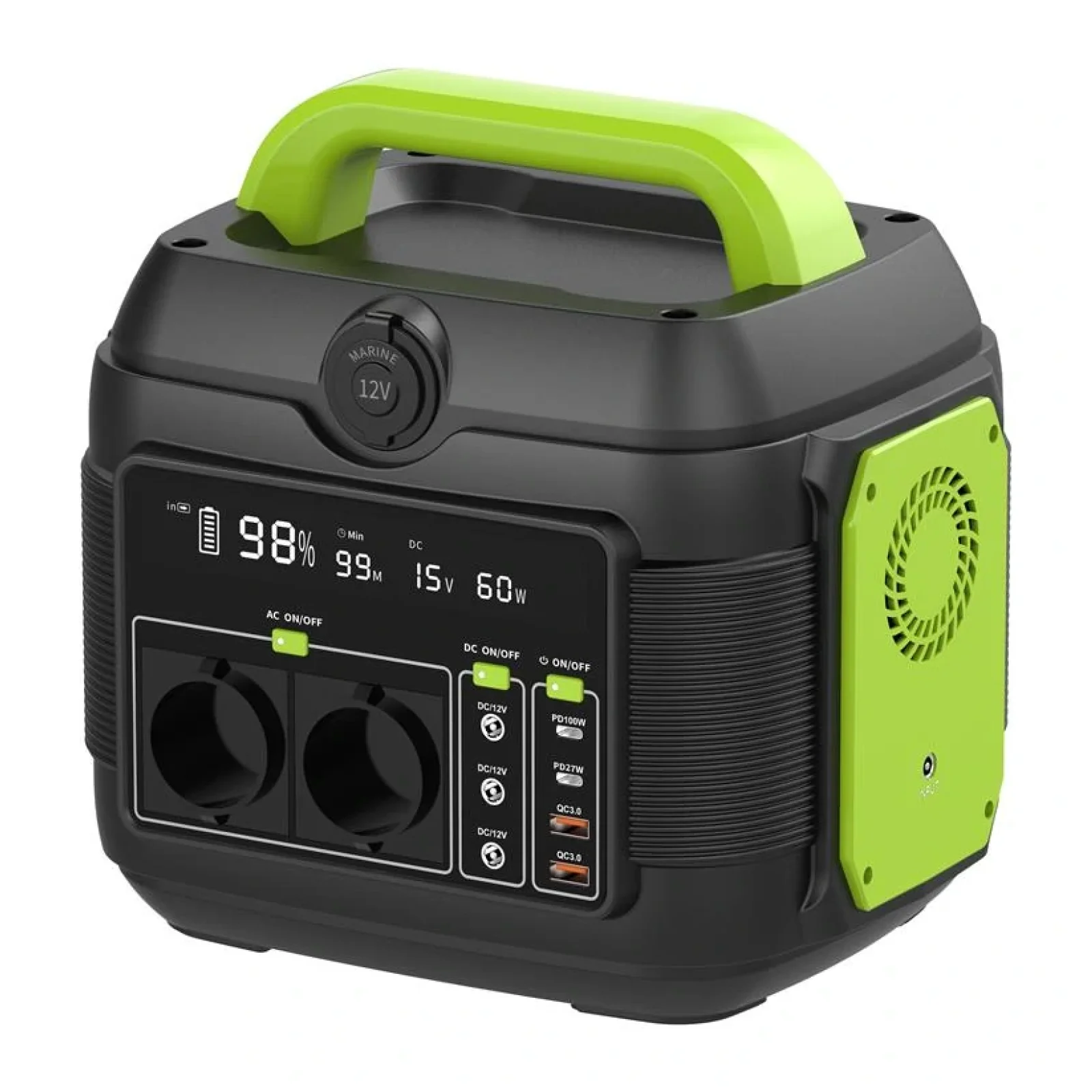 Портативний літій-іонний акумулятор, електростанція 2Е 600W, 2E-OPS-600 UA