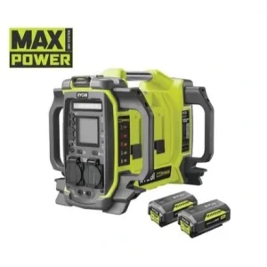 Инвертор напряжения аккумуляторный RYOBI RY36BI1800A-250, MAX POWER 36В, АКБ 2 х 5.0Ач, 1800Вт (3000 Вт пиковая), 5133005317 UA