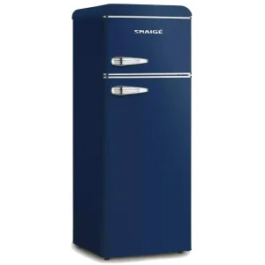 Холодильник Snaige з верхн. мороз., 147.5x56х63, холод.відд.-166л, мороз.відд.-46л, 2дв., A++, ST, retro, синій (FR24SM-PRDI0E) UA