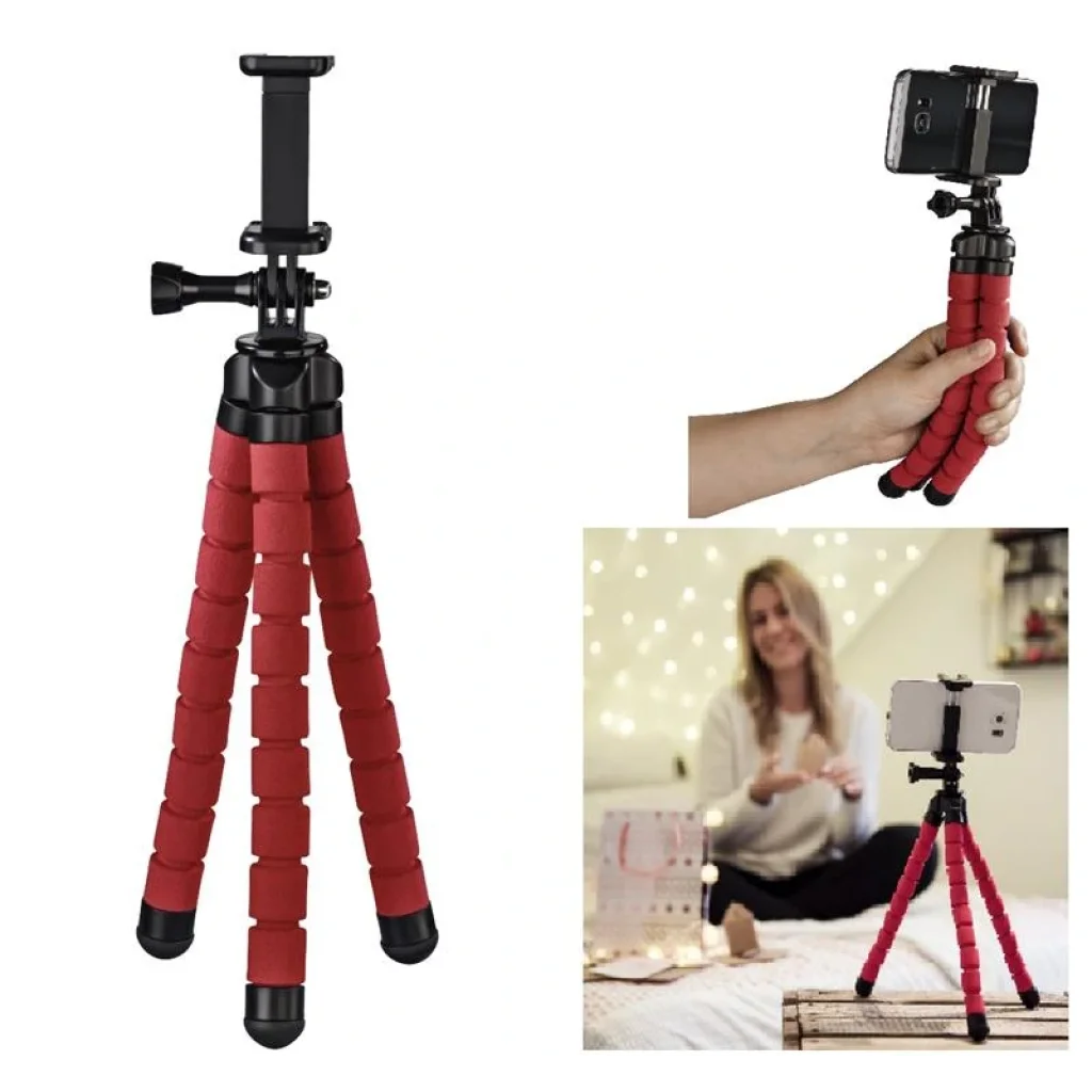 Штатив HAMA Flex 2x1 Mobile Phone,Action Camera 10 -26 см Red, 00004617 UA