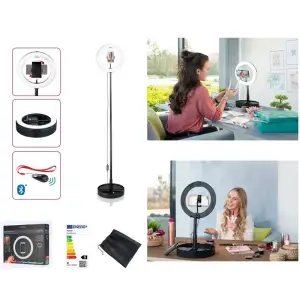 Штатив зі світлодіодним кільцем Ring Light Kit Hama SpotLight FoldUp 102 Bluetooth Black, 00004642 UA