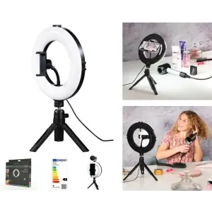 Штатив зі світлодіодним кільцем Ring Light Kit Hama SpotLight Smart 80 Bluetooth Black, 00004651 UA