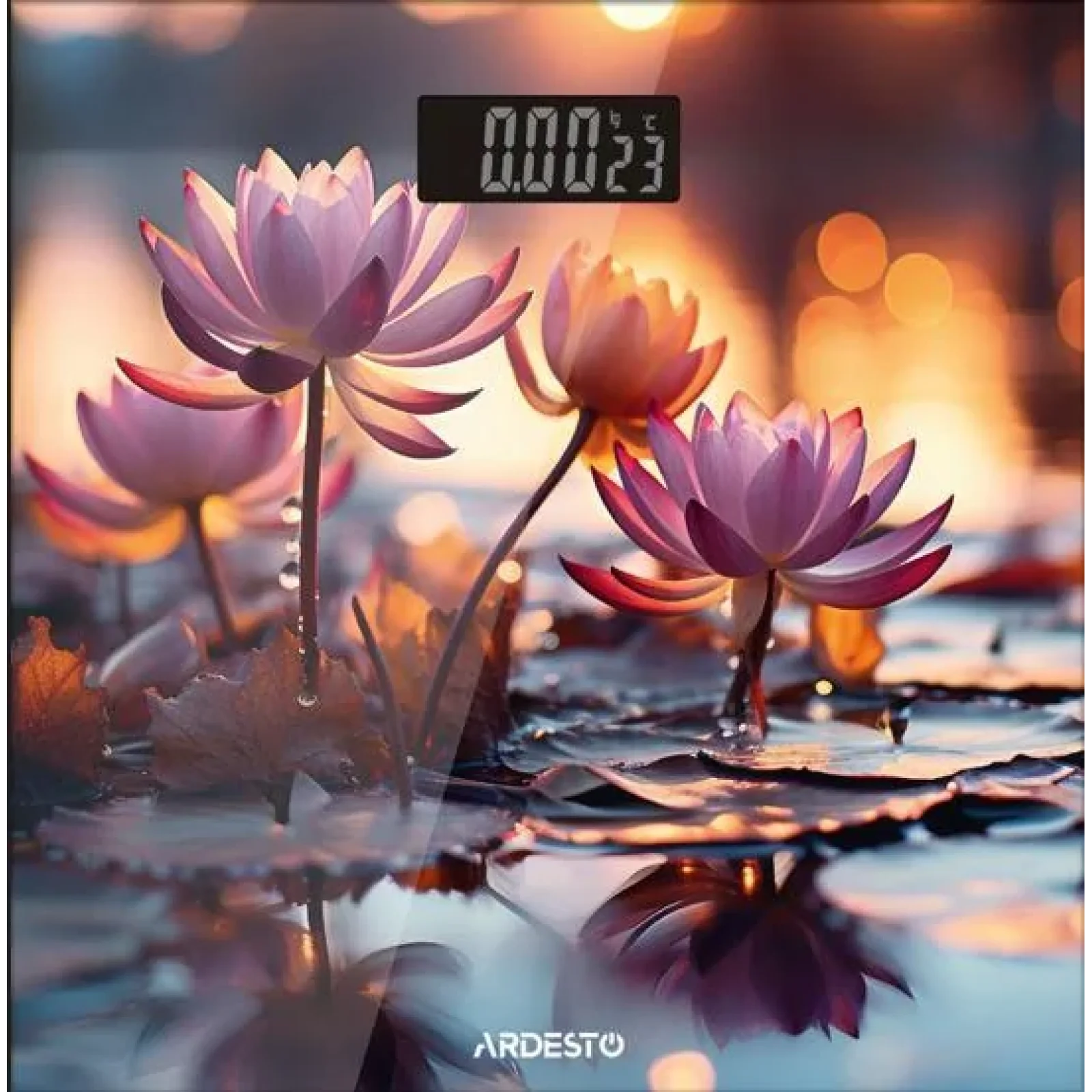 Ваги Ardesto підлогові LOTUS, 150кг, AAAx2 в комплекті, скло, багатокольорові, SCB-965LOTUS UA