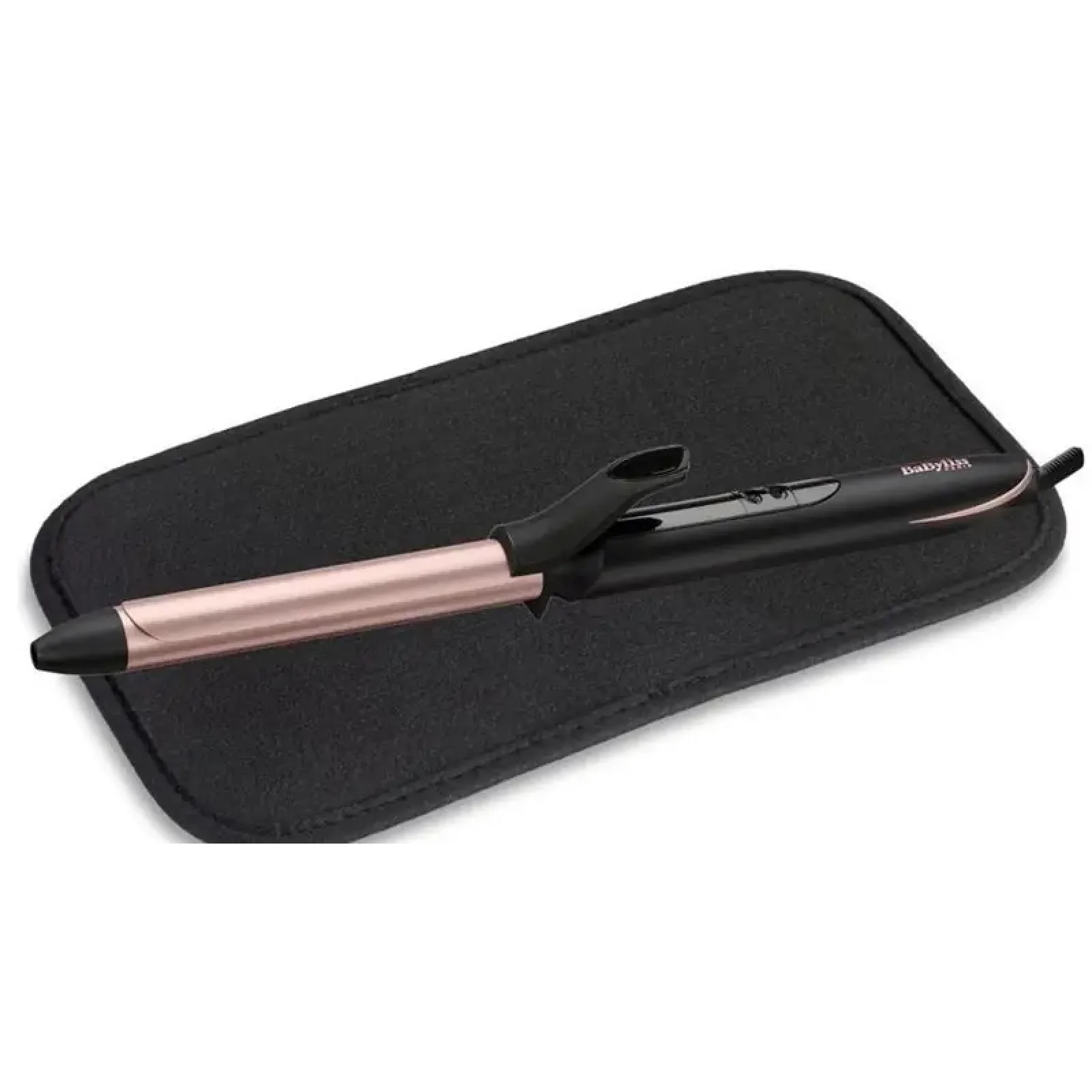 Плойка Babyliss, 37Вт, темп.режимов-6, D -19mm, 160-210С, термо килимок, кварц, кераміка, чорно-рожевий (C450E) UA