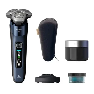 Бритва електр. Philips Series i9000 Prestige SkinIQ, бритв.головок-3, Li-Ion, сух.+волог., індикатор заряду, твердий чохол, синій (X9003/30) UA