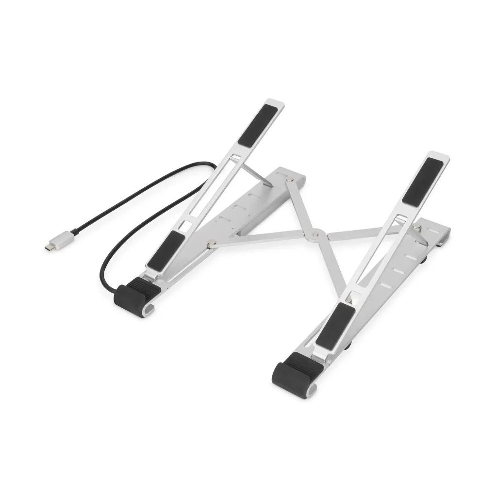 Підставка для ноутбука DIGITUS Variable Notebook Stand, до 17'', USB-C Dock 5-Port, сіра (DA-90424) UA