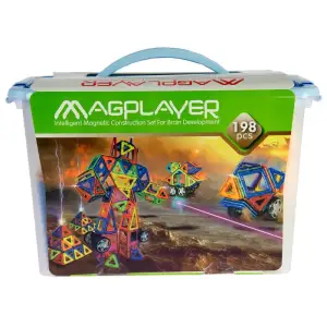 Конструктор Magplayer магнитный набор 198 эл. MPT-198 UA
