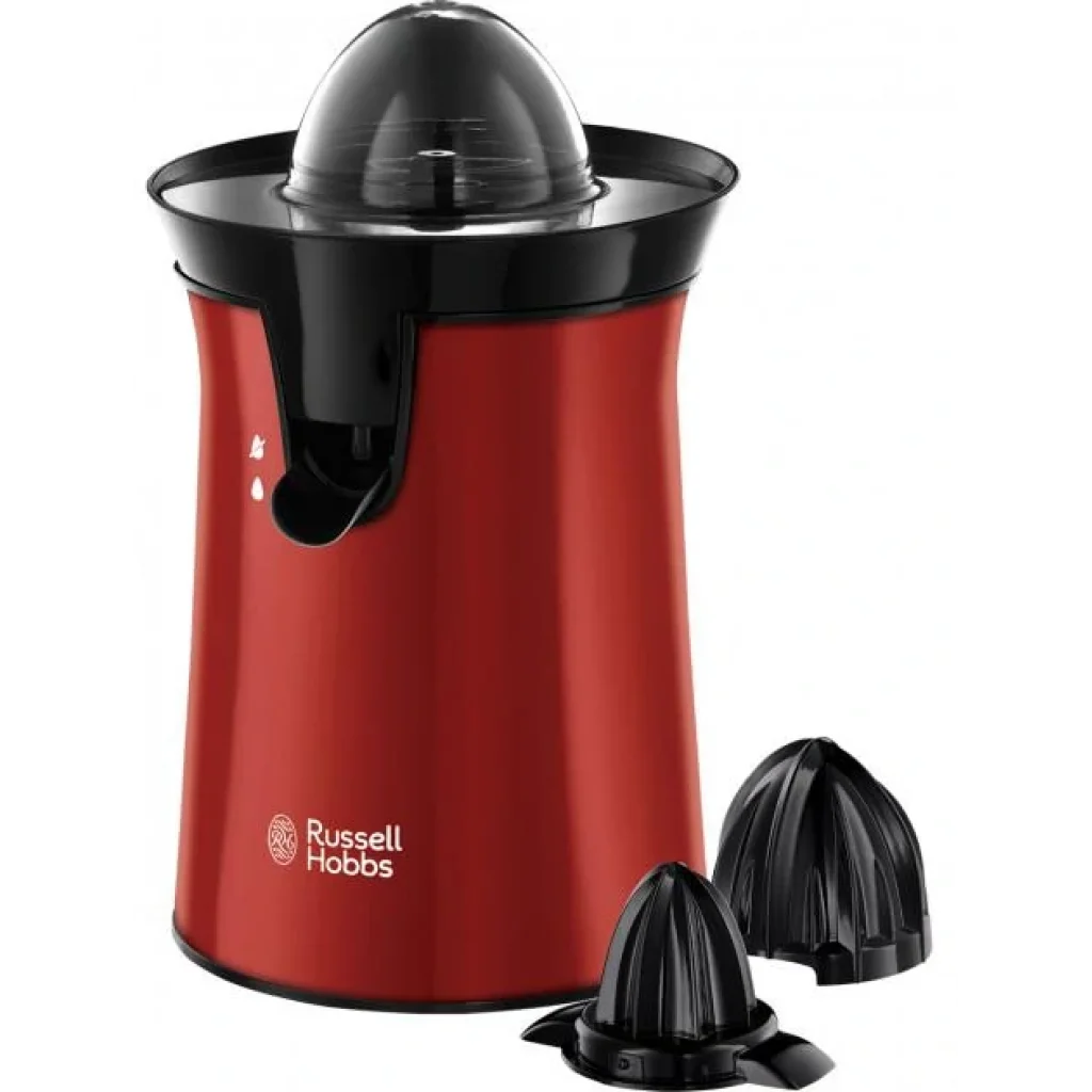 Сокодавка Russell Hobbs 26010-56 Colours Plus+ Red, 60 Вт, реверс, 2 конуса, червоний UA