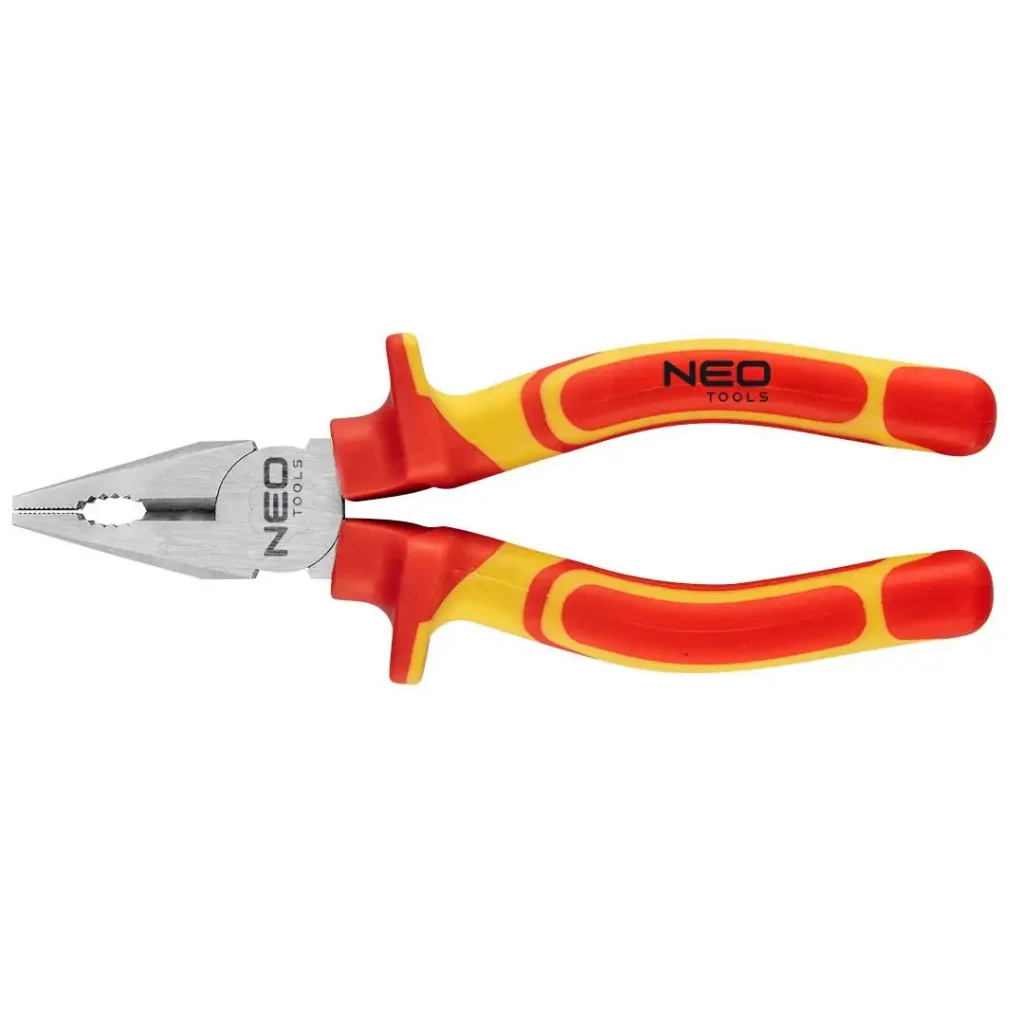 Плоскогубці комбіновані Neo Tools, діелектричні, для робіт під напругою 1000В, 45HRc, 160мм, CrV (01-220) UA