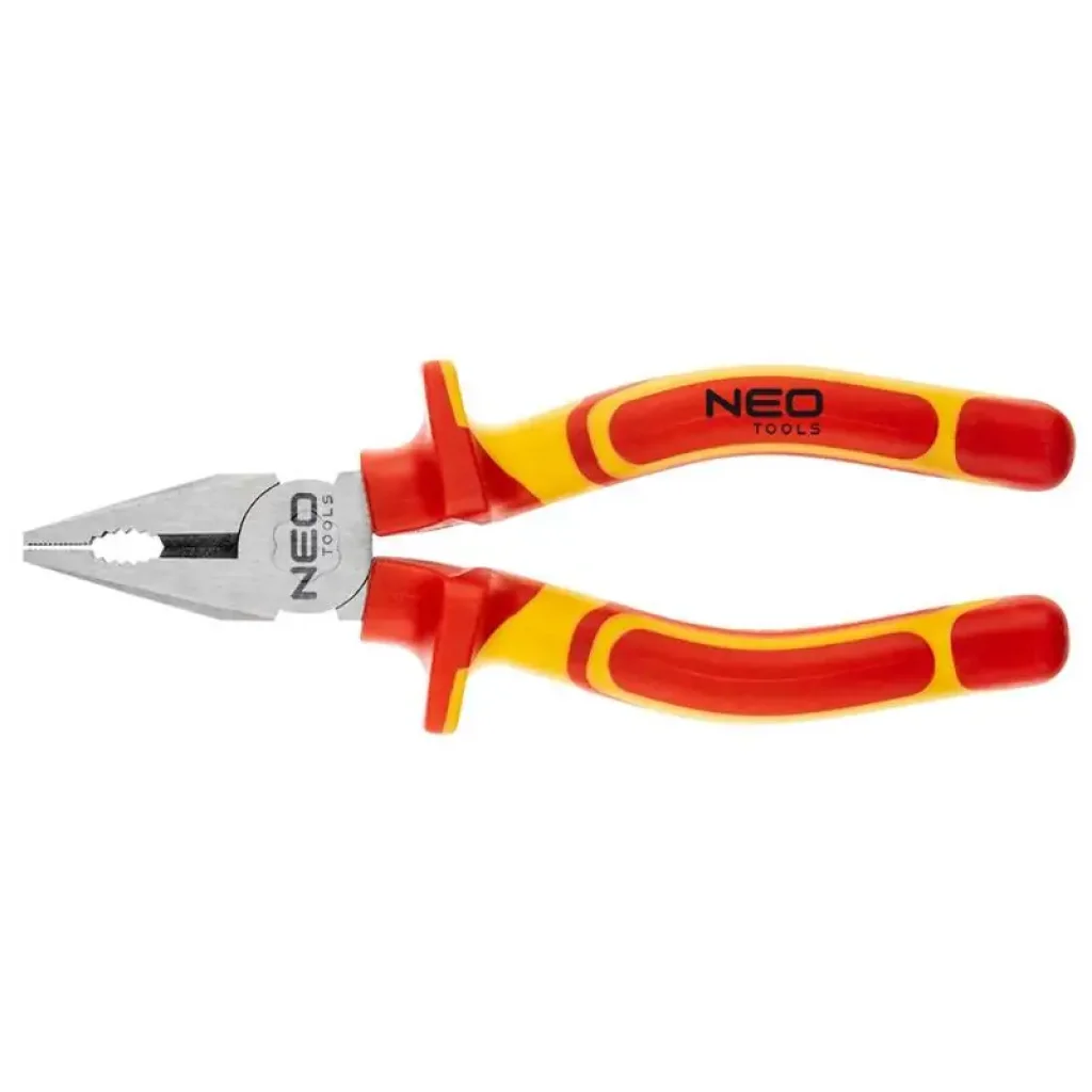 Плоскогубці комбіновані Neo Tools, діелектричні, для робіт під напругою 1000В, 180мм, CrV (01-221) UA