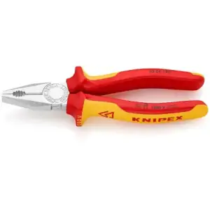 Плоскогубці KNIPEX діелектричні для робіт під напругою 10000В 180мм 0.264кг (03-06-180) UA
