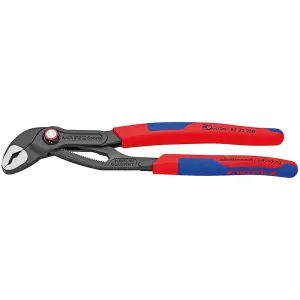 Кліщі сантехнічні KNIPEX Cobra QuickSet, 0-50мм, 250мм, фосфатовані 0.366кг (87-22-250) UA