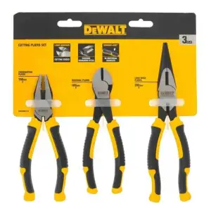 Набір інструментів шарнірно-губцевих DeWALT LASER HARDENED плоскогубці, дліногубци, кусачки 3шт (DWHT82813-0) UA