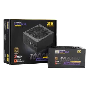 Блок питания 2E GAMING EXTRA POWER (1000W), >90%, 80+ Gold, 140mm, 1xMB 24pin(20+4), 2xCPU 8pin(4+4), 4xMolex, 6xSATA, 8xPCIe 8pin(6+2), Fully Modular, 2E-EP1000GM-140 UA