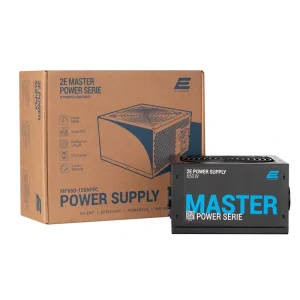 Блок питания 2E MASTER POWER (650W), >80%, 80+ White, 120mm, 1xMB 24pin(20+4), 1xCPU 8pin(4+4), 3xMolex, 5xSATA, 2xPCIe 8pin(6+2), 2E-MP650-120APFC UA