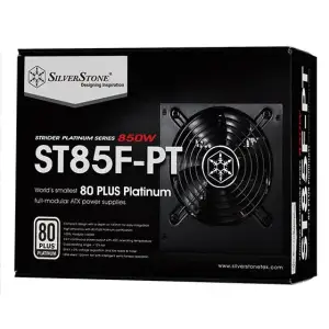 Блок живлення SilverStone Strider PLATINUM (850W), >92%, 80+ Platinim, 135mm, 1xMB 24pin(20+4), 2xCPU 8pin(4+4), 3xMolex, 12xSATA, 4xPCIe 8pin(6+2), Fully Modul, SST-ST85F-PT UA
