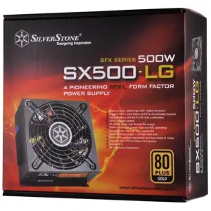 Блок живлення SilverStone Strider SFX (500W), >90%, 80+ Gold, 120mm, 1xMB 24pin(20+4), 1xCPU 8pin(4+4), 2xMolex, 3xSATA, 2xPCIe 8pin(6+2), Fully Modular, SST-SX500-LG UA