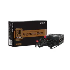 Блок питания Zalman GIGAMAX (550W), 88%, 80+ Bronze, 120mm, 1xMB 24pin(20+4), 1xCPU 8pin(4+4), 3xMolex, 5xSATA, 2xPCIe 8pin(6+2), ZM550-GVII UA