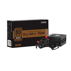 Блок питания Zalman GIGAMAX (750W), 88%, 80+ Bronze, 120mm, 1xMB 24pin(20+4), 1xCPU 8pin(4+4), 3xMolex, 5xSATA, 4xPCIe 8pin(6+2), ZM750-GVII UA