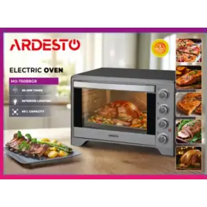 Піч електрична ARDESTO, 60л, 2200Вт, механіч., подвійне скло, сірий (MO-T60BBGR) UA