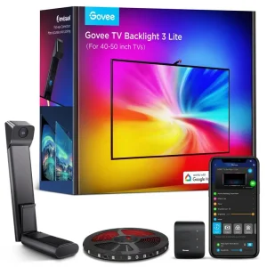 Набір адаптивного підсвічування Govee H6099 Backlight 3 Lite 40-50', RGBICW, WI-FI/Bluetooth, чорний (H60973D1) UA