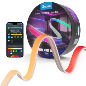 Стрічка світлодіодна розумна Govee H61E5 COB Strip Light Pro, 3м, RGBIC+W, WI-FI/Bluetooth, білий (H61E53D1) UA