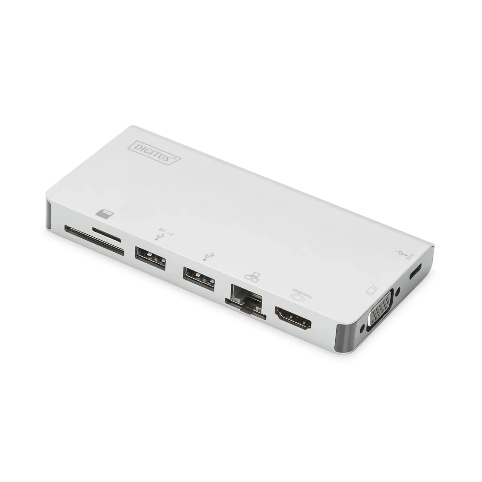 Хаб DIGITUS USB-C > HDMI/VGA/2xUSB-A/USB-C/SD/MicroSD/RJ54 (DA-70866) UA