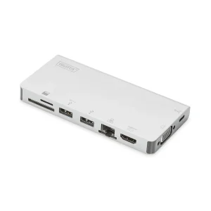 Хаб DIGITUS USB-C > HDMI/VGA/2xUSB-A/USB-C/SD/MicroSD/RJ54 (DA-70866) UA