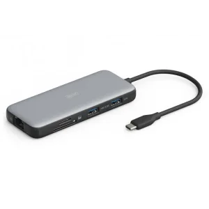 Док-станція DIGITUS USB-C > 2xHDMI/2xUSB-A/USB-C/SD/MicroSD/RJ54 (DA-70915) UA