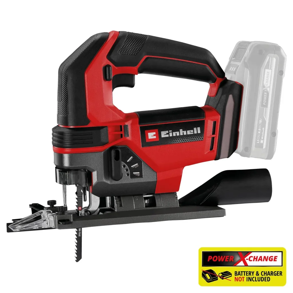 Лобзик акумуляторний Einhell TE-JS 18/100 Li - Solo, PXC, 18В, 3000 об/хв, ход 26 мм, 1.87 кг (без АКБ і ЗП) (4321270) UA