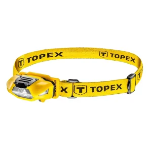 Ліхтар налобний на батарейках TOPEX, AAx1, 70лм, 4 функції освітлення, 1 білий та 2 червоних світлодіода, 46г (94W390) UA