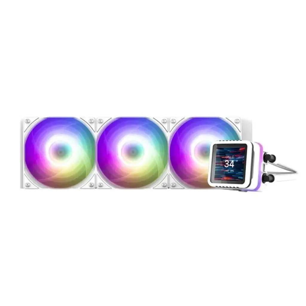 Система рідинного оxолодження Zalman Alpha 2DS A36 ARGB, LGA1851, 1700, 1200, 115x, AM5, AM4, TDP 350W, білий (ALPHA2DSA36WHITE) UA