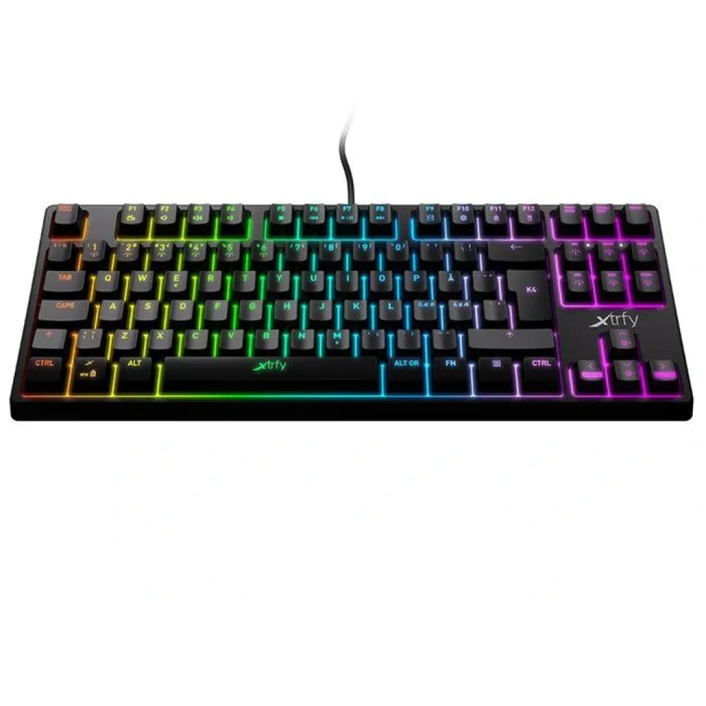 Клавиатура игровая Xtrfy K4 TKL RGB Kailh Red UA, Black, XG-K4-RGB-TKL-R-UKR UA