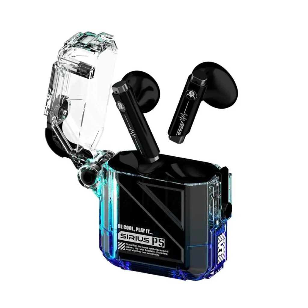 Навушники TWS Gravastar Sirius P5, BT 5.2, IPX4, Transparent Blue, GRAVASTARP5_XTAL_BLU_V2 UA